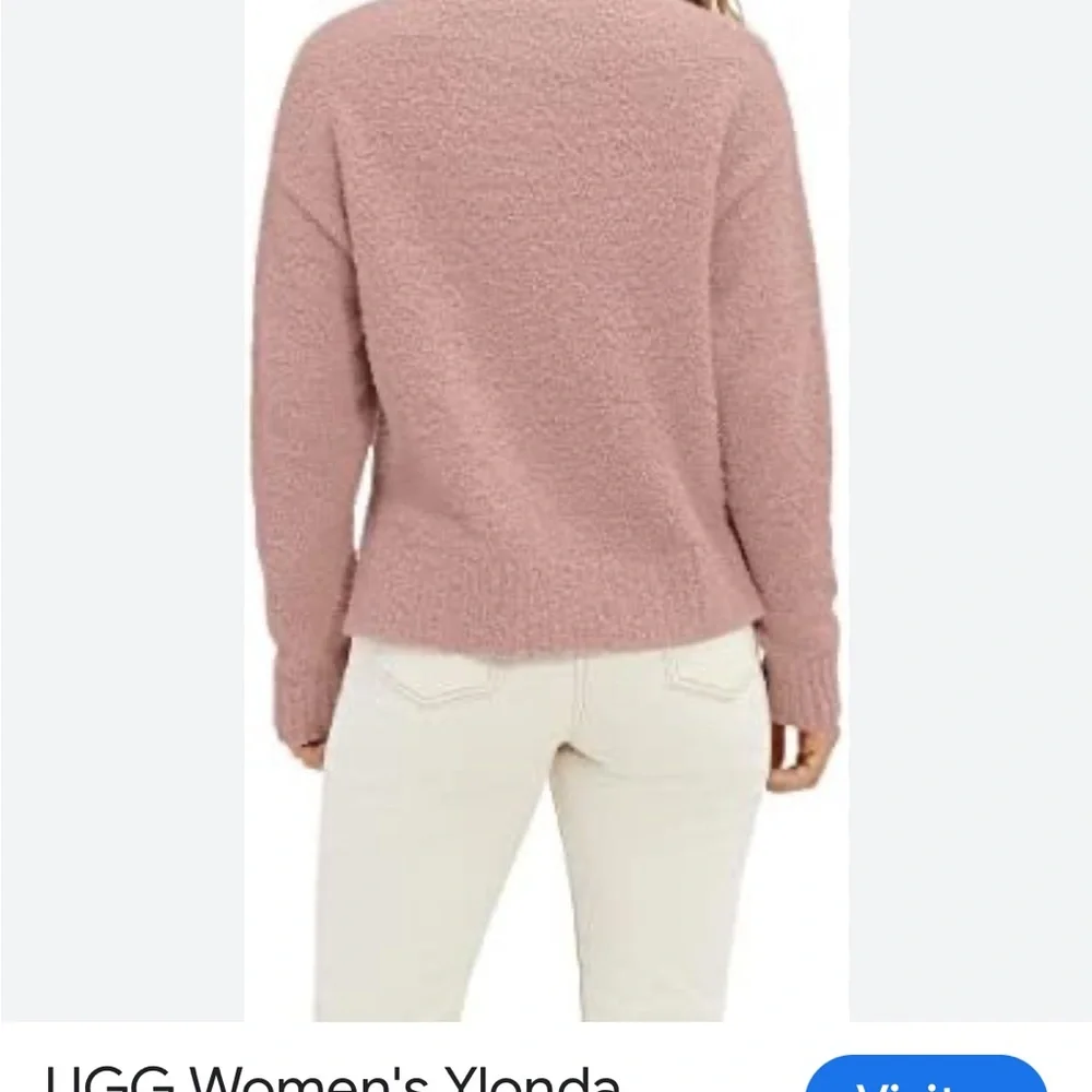 UGG Ylonda Turtleneck Sweater Pink Relaxed Cozy Plush Pullover Lounge Sz M - Picture 15 of 15